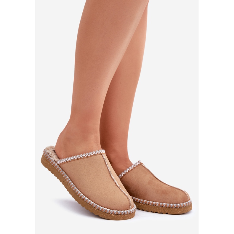 Inblu Naisten kamelitossut, joissa on brodeerattu kotikengät ruskea 1