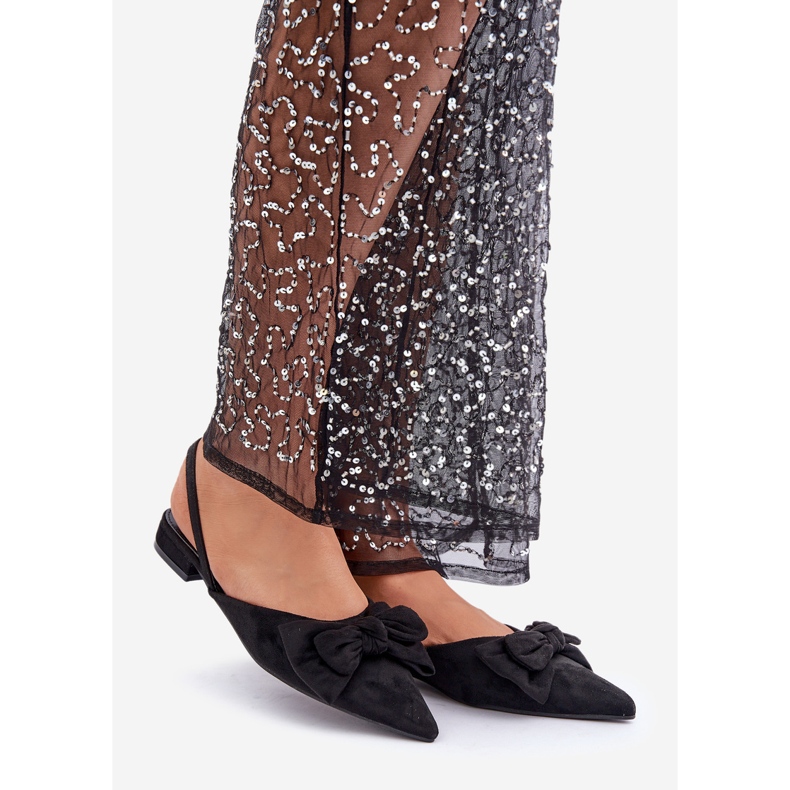 Mustat Lotiara-balettihousut, joissa terävät varpaat ja rusetti 1