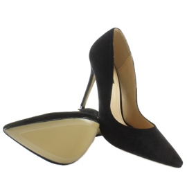 Upeat velour samettikorkokengät musta 2