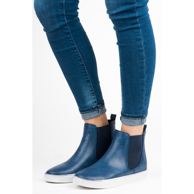 Mckeylor Snake Print korkeat tennarit sininen 1