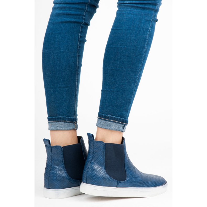 Mckeylor Snake Print korkeat tennarit sininen 2