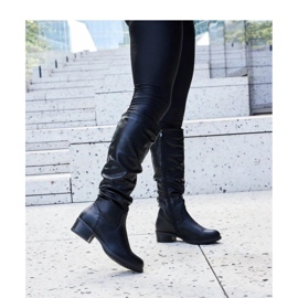 Mustat ryppyiset Angelico-saappaat - Solea 1