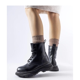 Mustat työntekijäkengät massiivisella Borsano - Solea -pohjalla 1