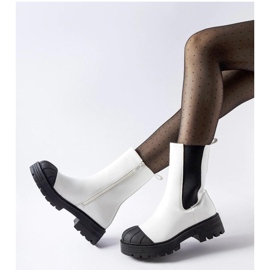 Porcigatone - Solean valkoiset klassiset eristetyt Chelsea-saappaat valkoinen 1