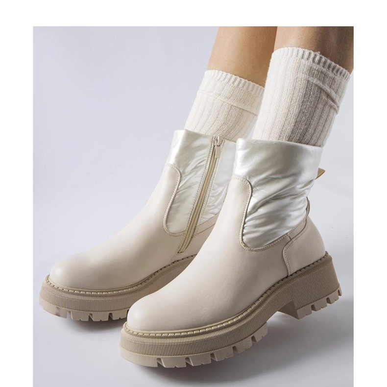 Garrett - Solean beige-nilkkurit, joissa koristeellinen päällinen 1