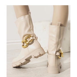 Beiget eristetyt saappaat ketjulla Harrison - Solea 1