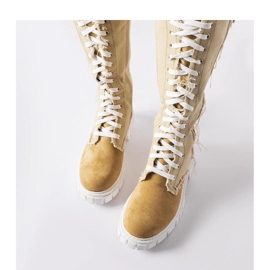 Beiget kangaseristetyt Palmer-saappaat - Solea 1