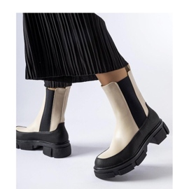 Faisal - Solean beige-mustat nilkkurit 1