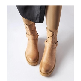 Procopio - Solea beigen harjakattoiset nilkkurit ketjulla 1