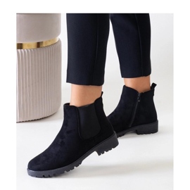 Mustat klassiset rennot nilkkurit ekologisesta mokkanahkasta Sabre - Solea 1