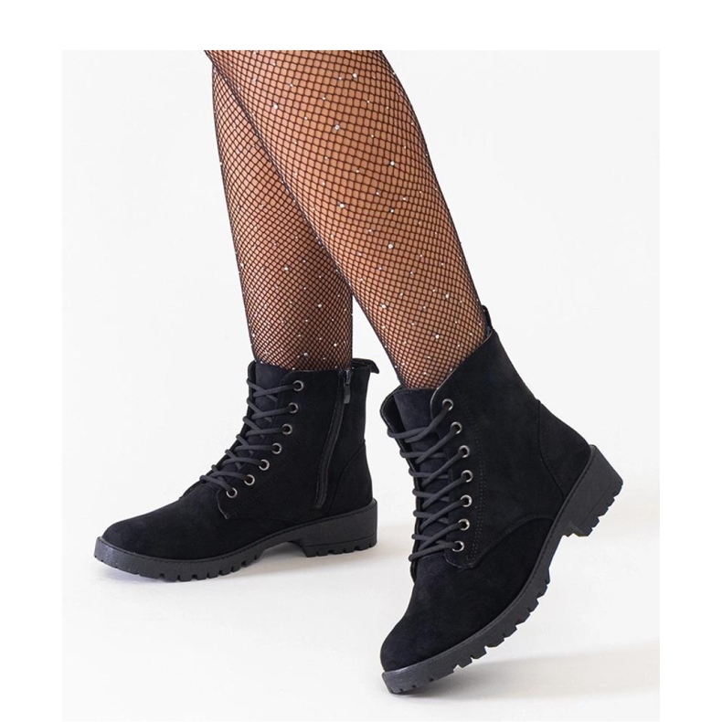 Mustat ekologiset mokkanahkatyösaappaat 1