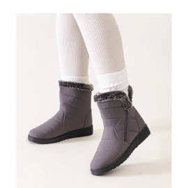 Harmaat lumisaappaat, joissa on turkki 1