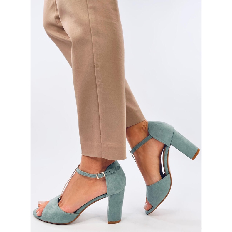 Seastar Siniset korkeakorkoiset sandaalit kullanvärisillä koristeilla sininen 2