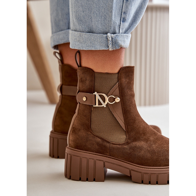 Seastar Eco Mokkaruskeat Eristetyt naisten nilkkurit kullanvärisillä yksityiskohdilla Bervena 3