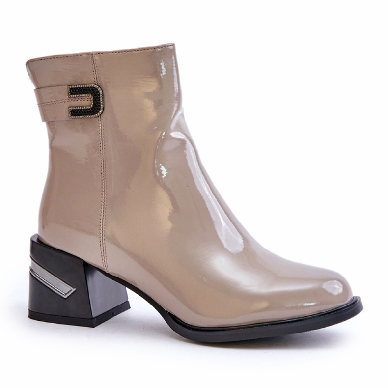 S.Barski Patenttikorkoiset eristetyt saappaat MR880-093 harmaa 2