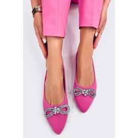 Tyylikkäät ballerinakengät kuutiozirkonialla vaaleanpunainen 1