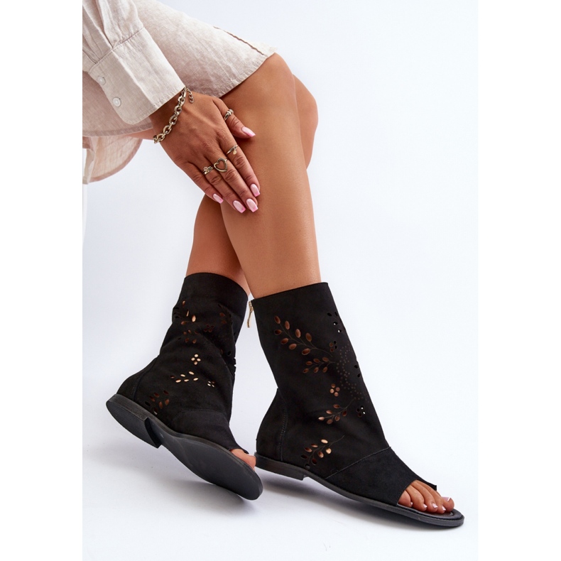 Zazoo 3437 Mustat päällissandaalit 1