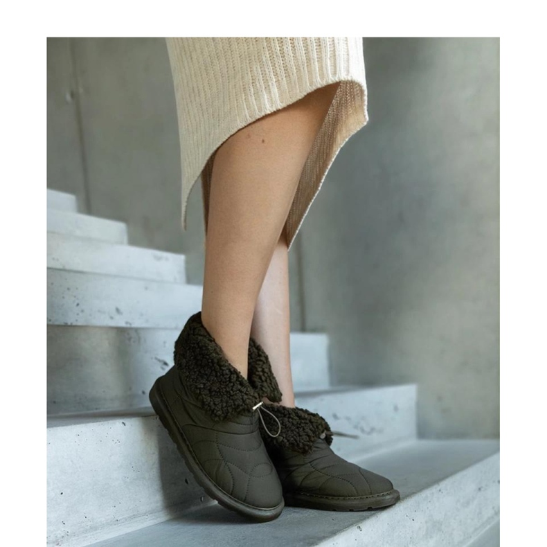 Vihreät eristetyt lumisaappaat rannekkeella Caellita - Solea 2