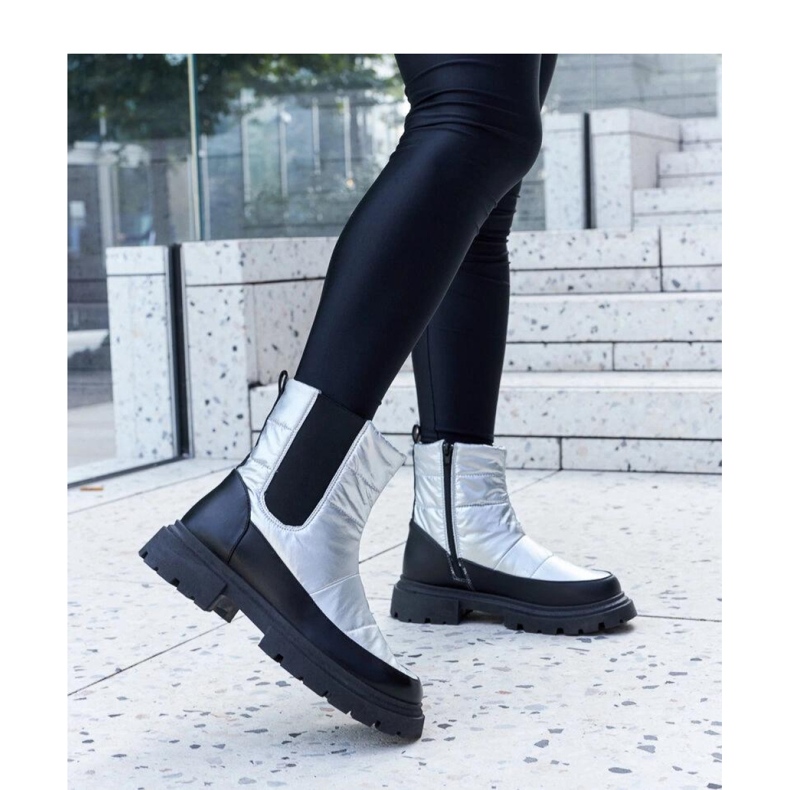 Galvani - Solea metallieristeiset lumisaappaat harmaa 1