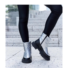 Galvani - Solea metallieristeiset lumisaappaat harmaa 2