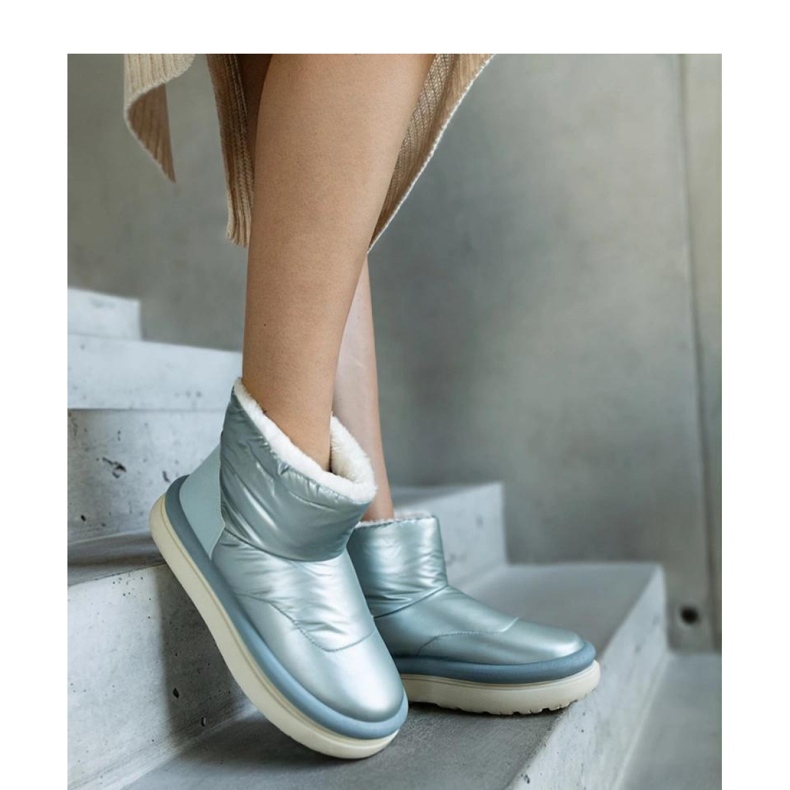 Vaaleanvihreät lämpimät lumisaappaat Cores - Solea -alustalla 2