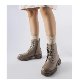 Harmaa ja ruskea eristetyt työsaappaat Cunningham - Solea 1