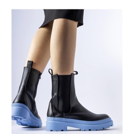 Mustat kengät sinisellä pohjalla Georgette - Solea 1