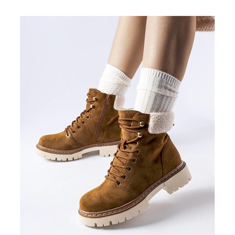 Ruskeat eristetyt naisten talvisaappaat Bassanolta - Solea 1