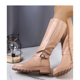 Olmin - Solean beige-eristetyt saappaat 1