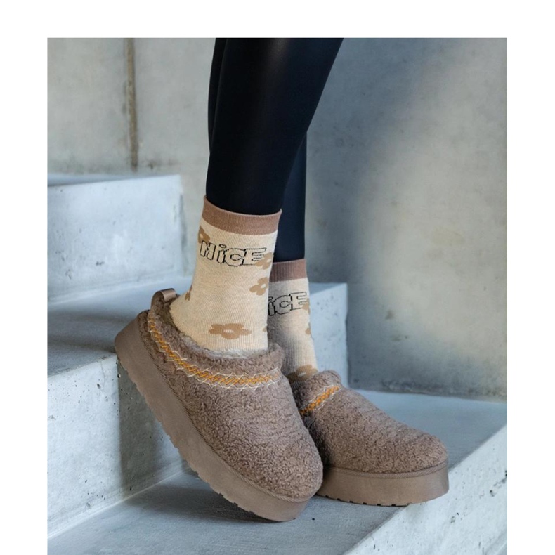 Ruskeat alustalumisaappaat, joissa matala päällinen ja kirjailtu Greene - Solea -kuvio 2