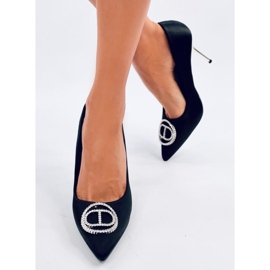 Mustat korkokengät kristallikoristeilla 2