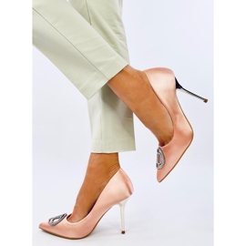 Korkokengät samppanjakristallikoristeella vaaleanpunainen 2