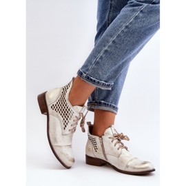 Harjakattoiset saappaat malli Zazoo 2878/004 kultaa kultainen 2