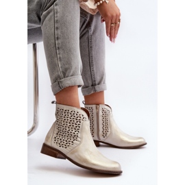 Zazoo kultaiset harjakattoiset saappaat keltainen 1