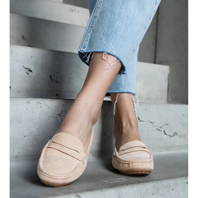 Beiget naisten mokasiinit ekologisesta mokkasta 2