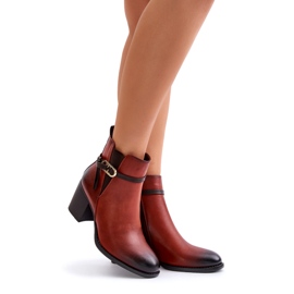 Jezzi Naisten korkeakorkoiset saappaat, eristetty, hihna, ruskea Zinithia 3