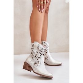 Naisten korkeakorkoiset nilkkurit, joissa harjakattoinen kuvio Lewski 3394/2 kultaharjattu kultainen 2