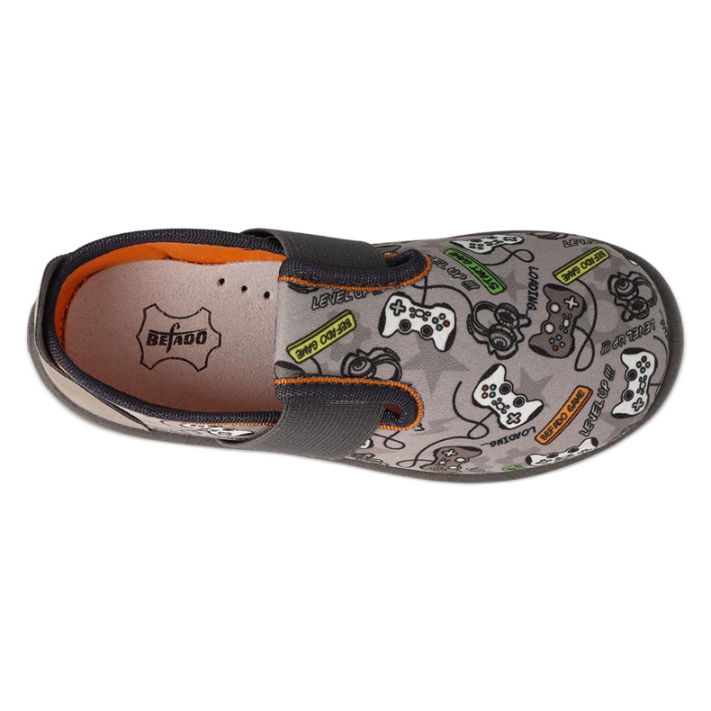 Befado lasten tossut, nahkainen sisäosa, joustava alaosa, 901Y021, harmaa 2