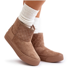 Lumisaappaat vetoketjulla eristetyt turkista Big Star OO274A524 beige 4