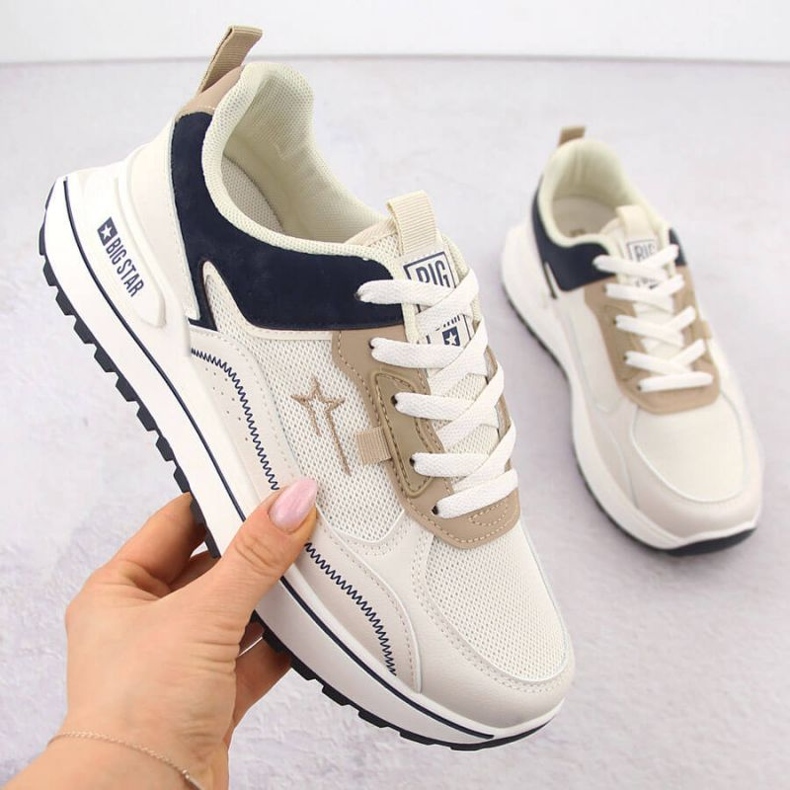 Naisten urheilukengät Big Star NN274A092 Valkoinen beige 1