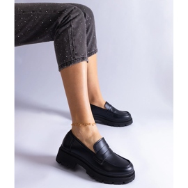 Mustat eko-nahkaiset mokasiinit 1