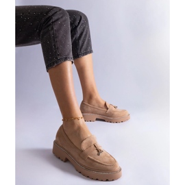 Beiget mokasiinit ekologisesta mokkanahkasta 1