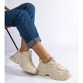 Naisten beigenväriset urheilulenkkarit 1