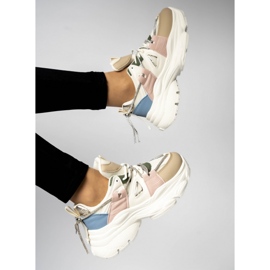 Naisten alustan lenkkarit beige 1