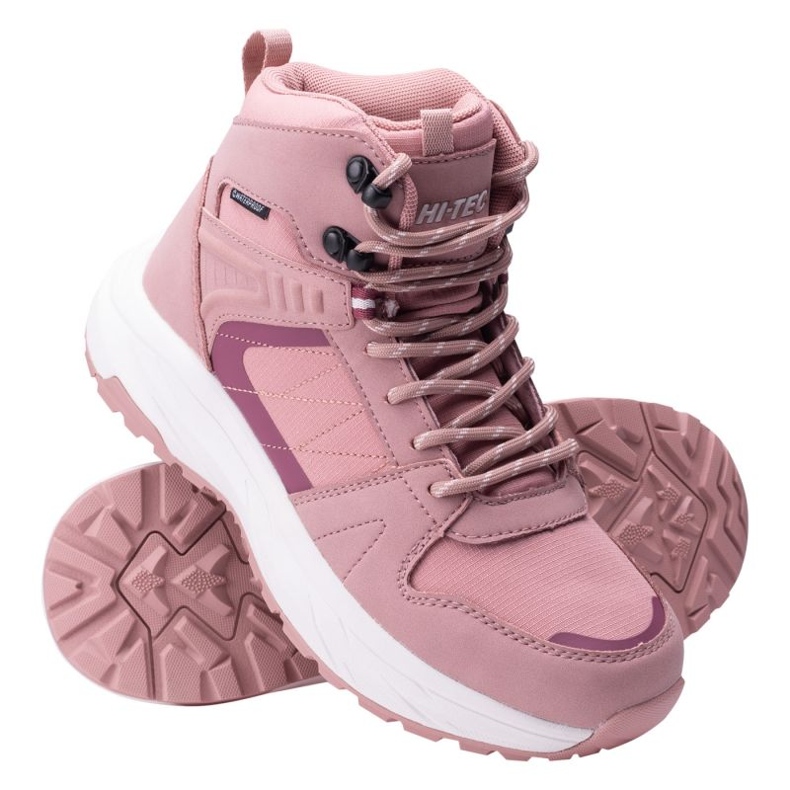 Hi-Tec Rozes Mid WP WO: n vaelluskengät kalvolla vaaleanpunainen 1