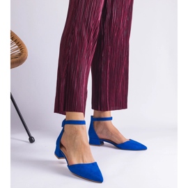 Siniset sandaalit matalalla pylväällä sininen 1