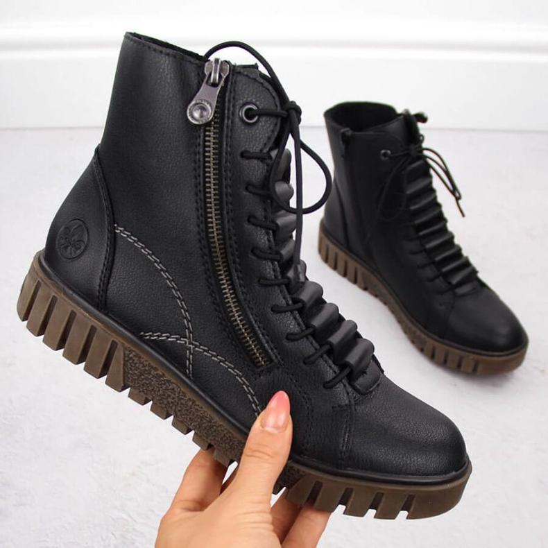 Naisten Rieker-nahkakengät Y3410-00 Musta 1