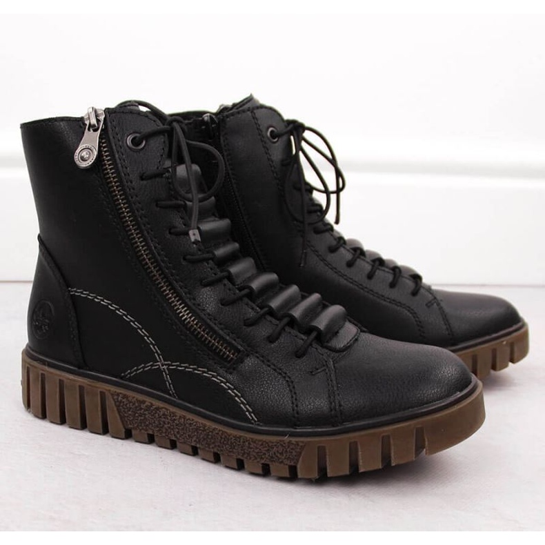 Naisten Rieker-nahkakengät Y3410-00 Musta 2