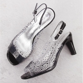 Potocki W WS43317 WOL284A korkeakorkoiset sandaalit musta 2