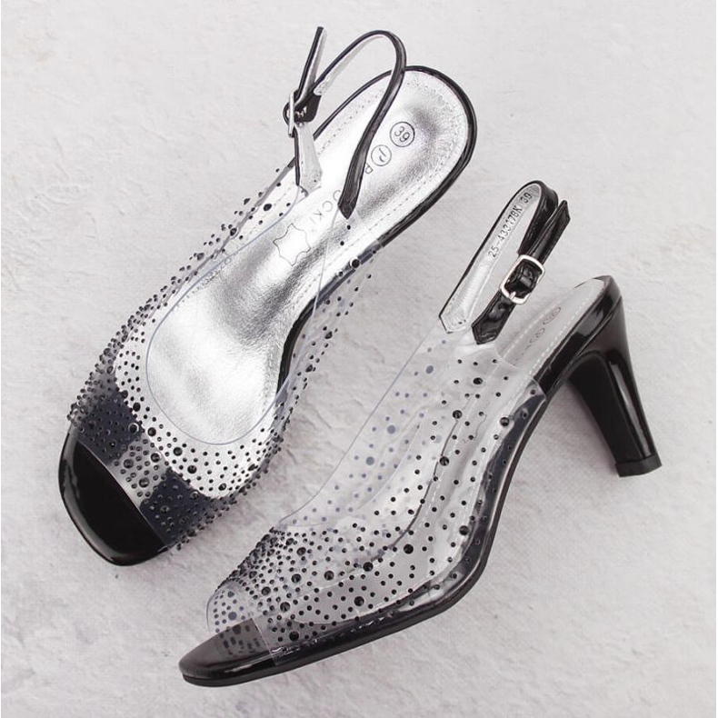 Potocki W WS43317 WOL284A korkeakorkoiset sandaalit musta 2